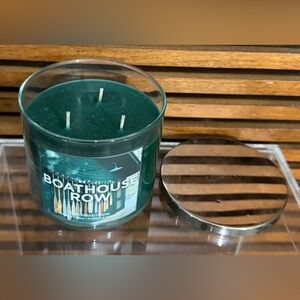 Rare HTF Bath & Body Works Boathouse Row 3-Wick Scented Candle